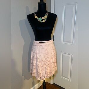 Torrid Light Pink Lace Skater Shorts